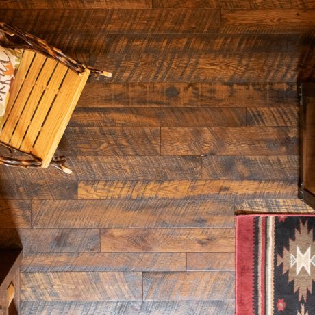 Solid Hardwood Floors in a Log Home from Peachey hardwood floors